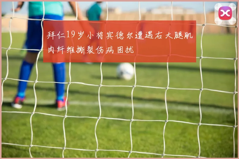 拜仁19岁小将宾德尔遭遇右大腿肌肉纤维撕裂伤病困扰